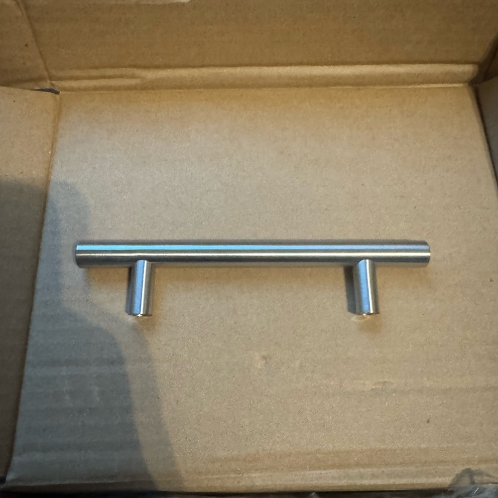 Stainless Steel T-Bar Cabinet Pull - Brushed Nickel Finish